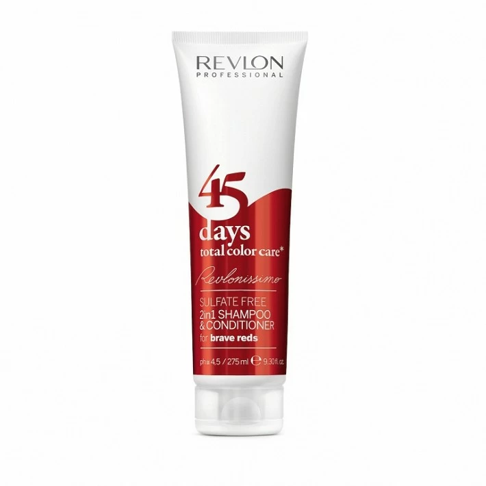 45 DAYS  SHAMPOO & CONDITIONER SULFATE FREE 275 ML. " FOR BRAVE REDS"