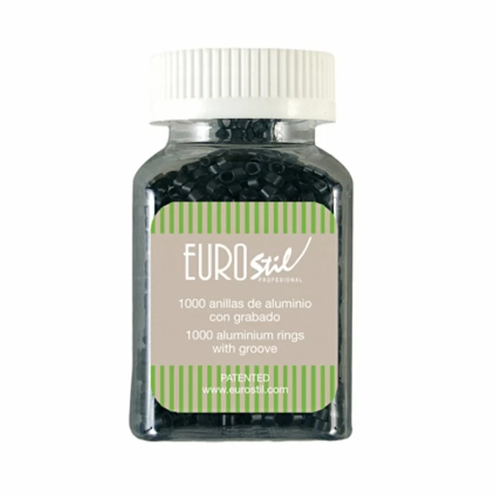 ANILLA-GRAPA PARA EXTENSIONES (BOTE 1000 UNIDADES) CASTA�O MEDIO REF : 02869