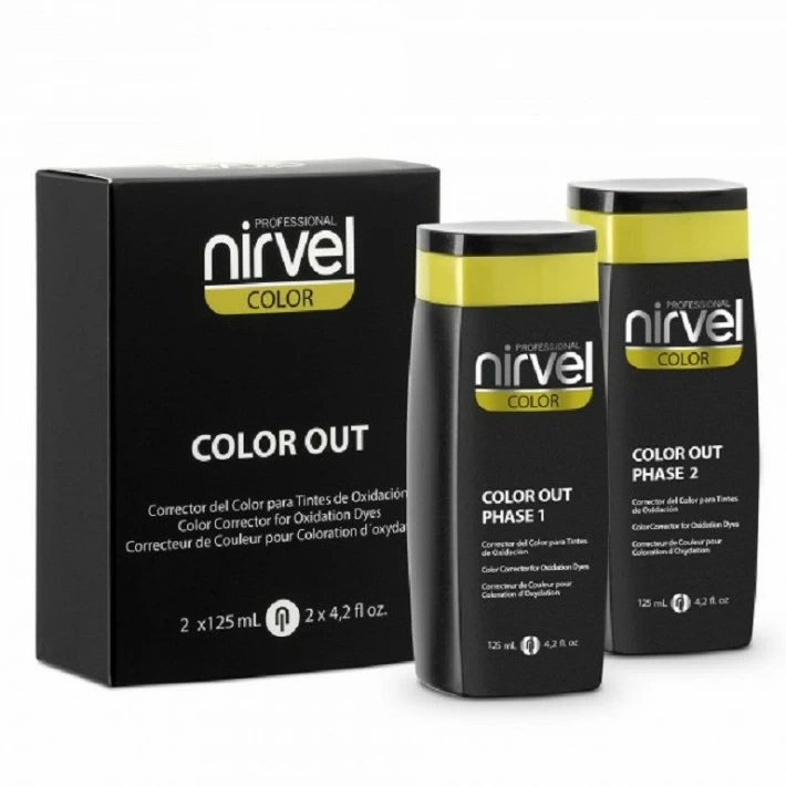 COLOR OUT CORRECTOR DE COLOR PARA TINTES DE OXIDACION 2x125 ML. REF.8144 NIRVEL COLOR OUT CORRECTOR DE COLOR PARA TINTES DE OXIDACION 2x125 ML. REF.8144 NIRVEL