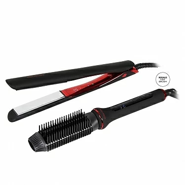 CORIOLISS PLANCHA C5 RED + HOT BRUSH "CHRISTMAS KIT"