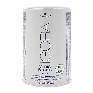 DECOLORACION IGORA VARIO BLOND PLUS AZUL 450 GR.