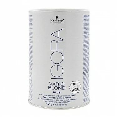 DECOLORACION IGORA VARIO BLOND PLUS AZUL 450 GR.