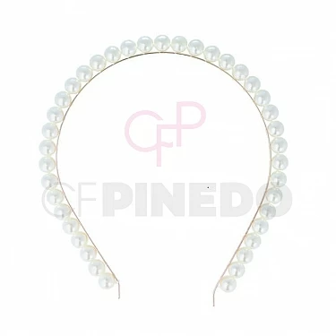 DIADEMA DORADA CON PERLAS 2 UNIDADES REF.06940