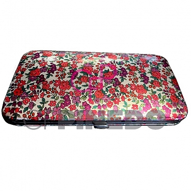 ESTUCHE MANICURA FLORES ROSA -LILA REF : PICBSK 82_1