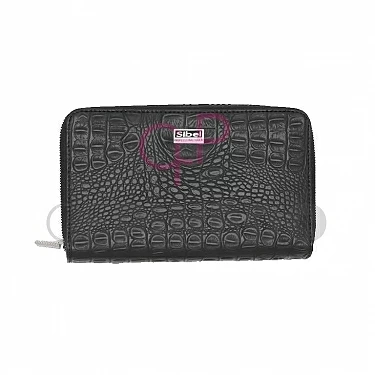 ESTUCHE WALLET NEGRO MATE COCODRILO PAR6 TIJERAS REF. 0151006_1