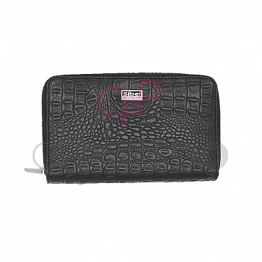 ESTUCHE WALLET NEGRO MATE COCODRILO PAR6 TIJERAS REF. 0151006_1