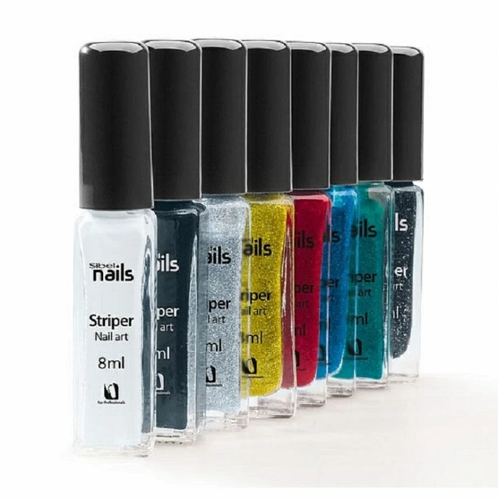 "GLITTER STRIPER KIT" 8 ESMALTES NAIL ART REF : 6104560