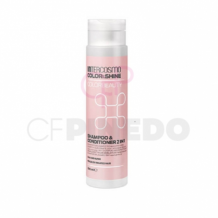 INTERCOSMO CHAMPU Y SUAVIZANTE 2 EN 1 COLOR BEAUTY 300 ML COLOR & SHINE
