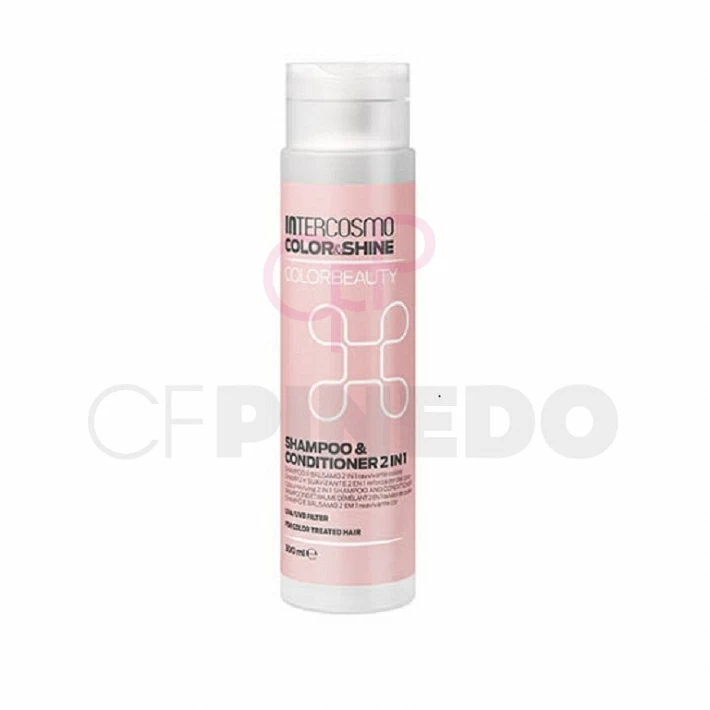 INTERCOSMO CHAMPU Y SUAVIZANTE 2 EN 1 COLOR BEAUTY 300 ML COLOR & SHINE