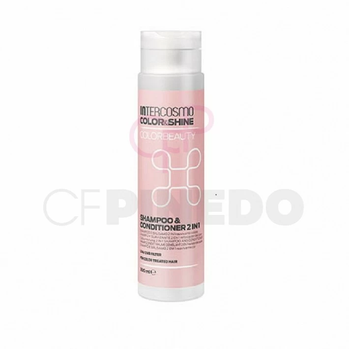 INTERCOSMO CHAMPU Y SUAVIZANTE 2 EN 1 COLOR BEAUTY 300 ML COLOR & SHINE