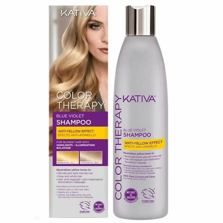 KATIVA COLOR THERAPY BLUE VIOLET ANTI AMARILLO CHAMPU 250 ML. KATIVA COLOR THERAPY BLUE VIOLET ANTI AMARILLO CHAMPU 250 ML.
