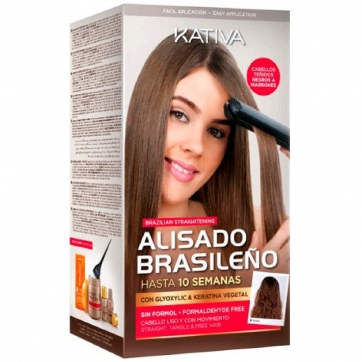 KATIVA KIT ALISADO BRASILEÑO CABELLOS TEÑIDOS NEGRO/MARRON - C.F.Pinedo