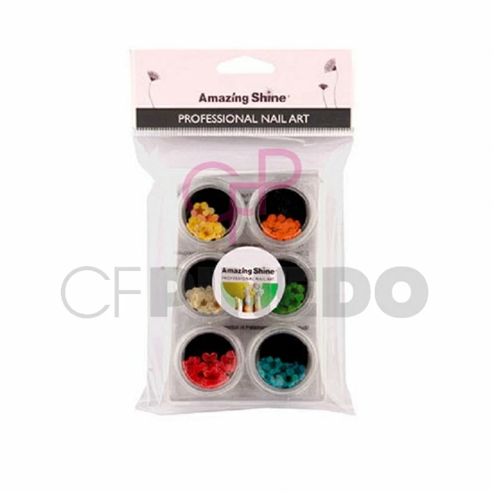 NAIL ART (6 CAJITAS FLORES SECAS) REF : 406 AMAZING SHINE