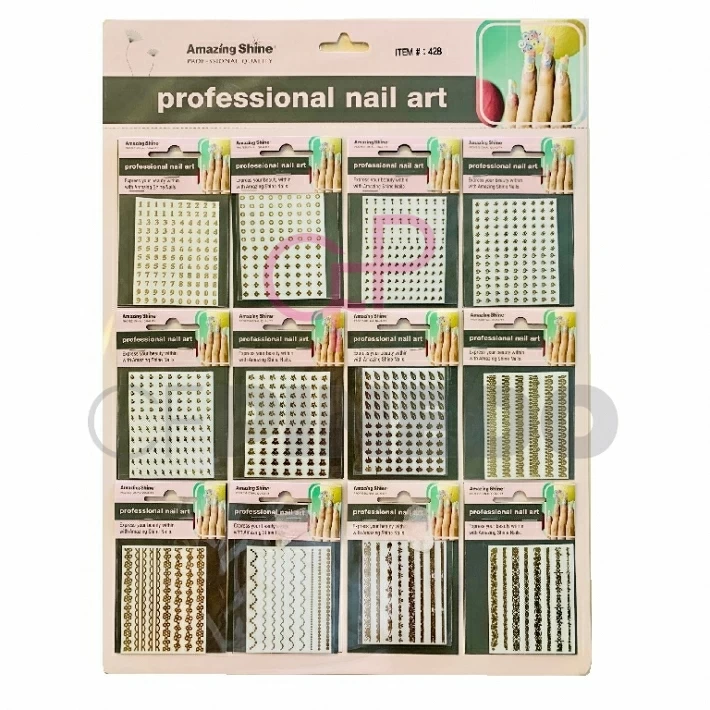 NAIL ART PEGATINAS SURTIDAS (12 UDS) REF : 428