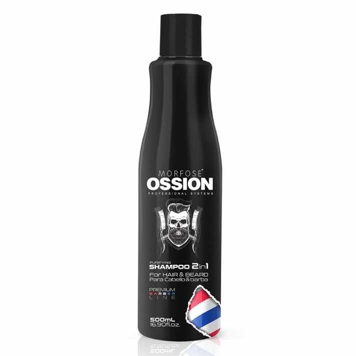 OSSION CHAMPU 2 EN 1 FOR HAIR AND BEARD 500 ML.