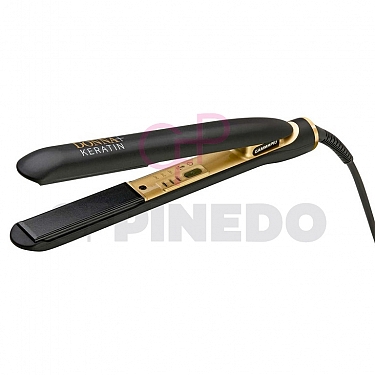 PLANCHA DONNA + KERATIN NEGRO/DORADO GAMMA PIU