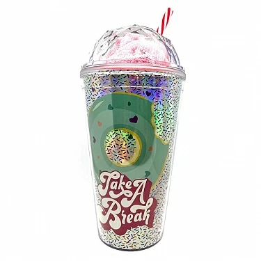 POKHARA SET DE BA�O VASO CON PAJITA DONUT REF.POK1653