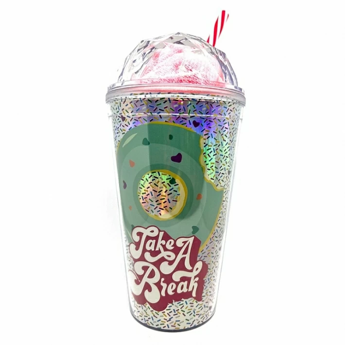 POKHARA SET DE BA�O VASO CON PAJITA DONUT REF.POK1653