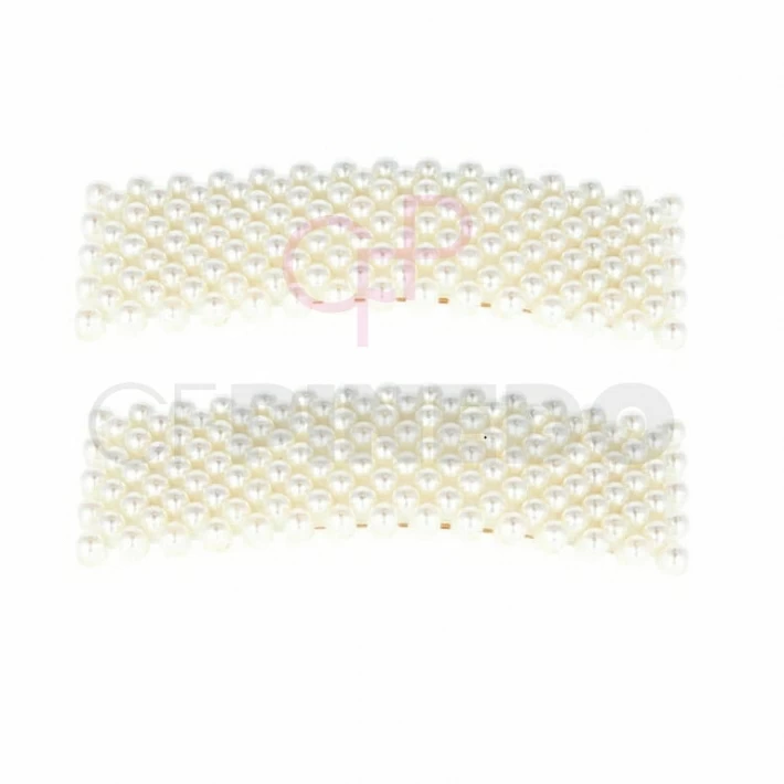 RANITAS DORADAS RECTANGULARES CON PERLAS 2 UNIDADES REF.06934