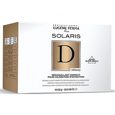 SOLARIS DEMAQUILLANTE COMPACTO PARA COLORACION 12x25 G. EUGENE PERMA