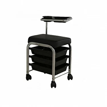 WEELKO CARRITO CON ASIENTO DE MANICURA BREVIS NEGRO REF.WKM005.A12 WEELKO CARRITO CON ASIENTO DE MANICURA BREVIS NEGRO REF.WKM005.A12