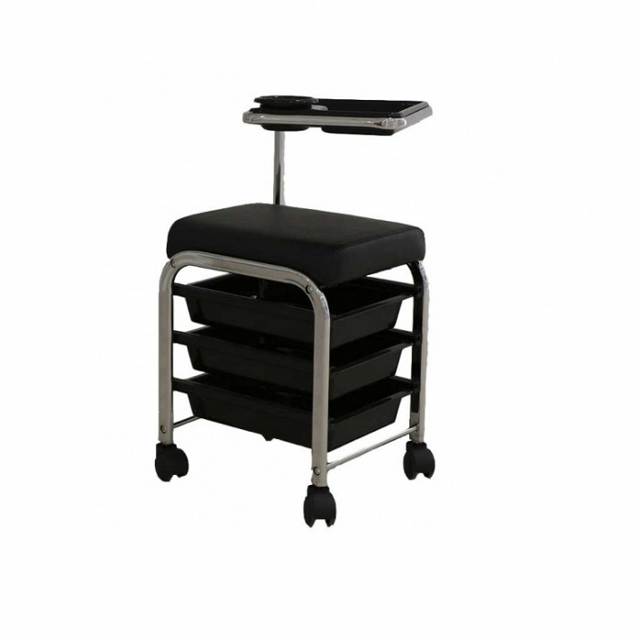 WEELKO CARRITO CON ASIENTO DE MANICURA BREVIS NEGRO REF.WKM005.A12